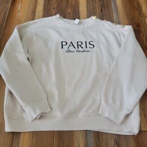 H&M Womens Size Large Paris Sweatshirt